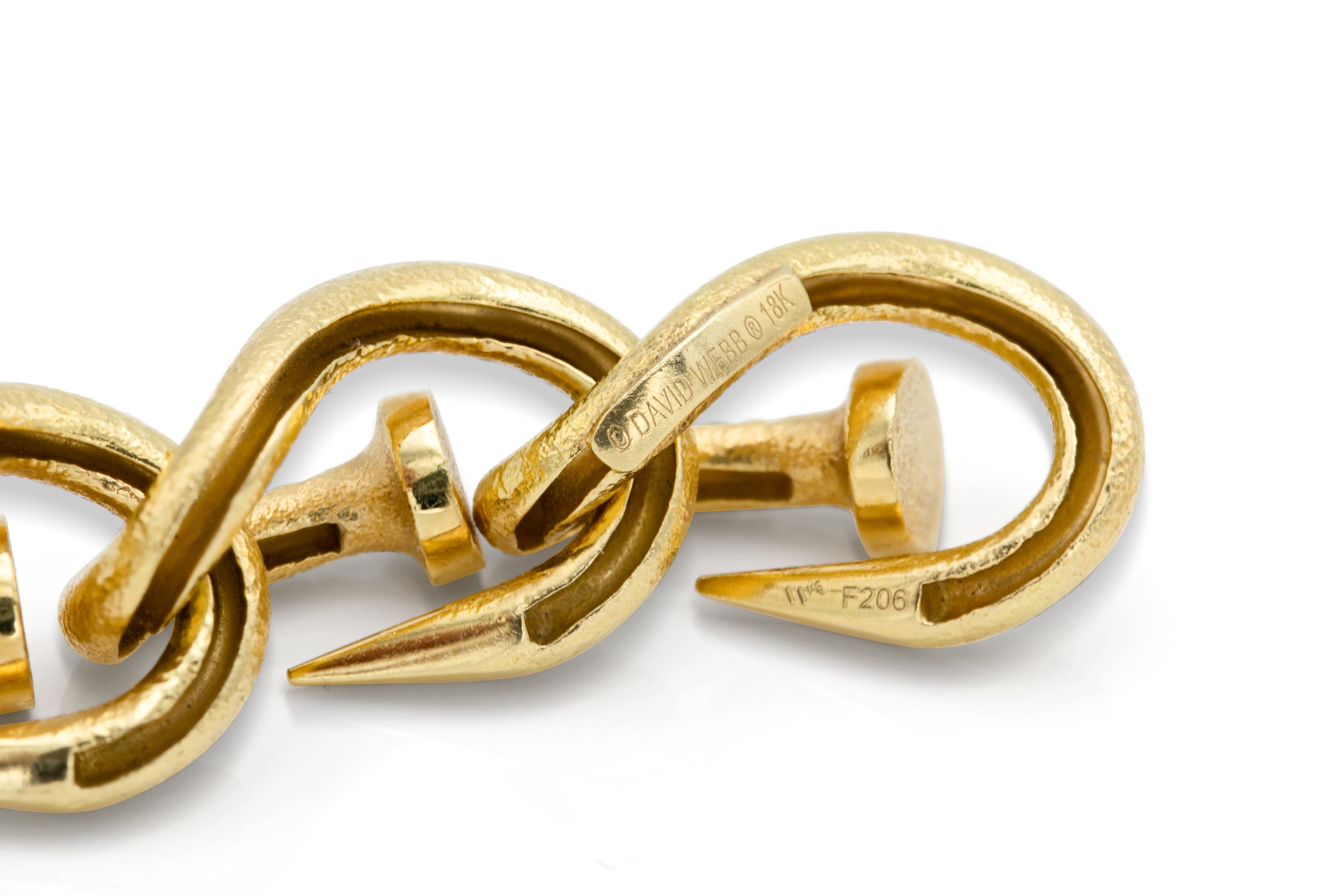 David Webb Nail Chain Bracelet