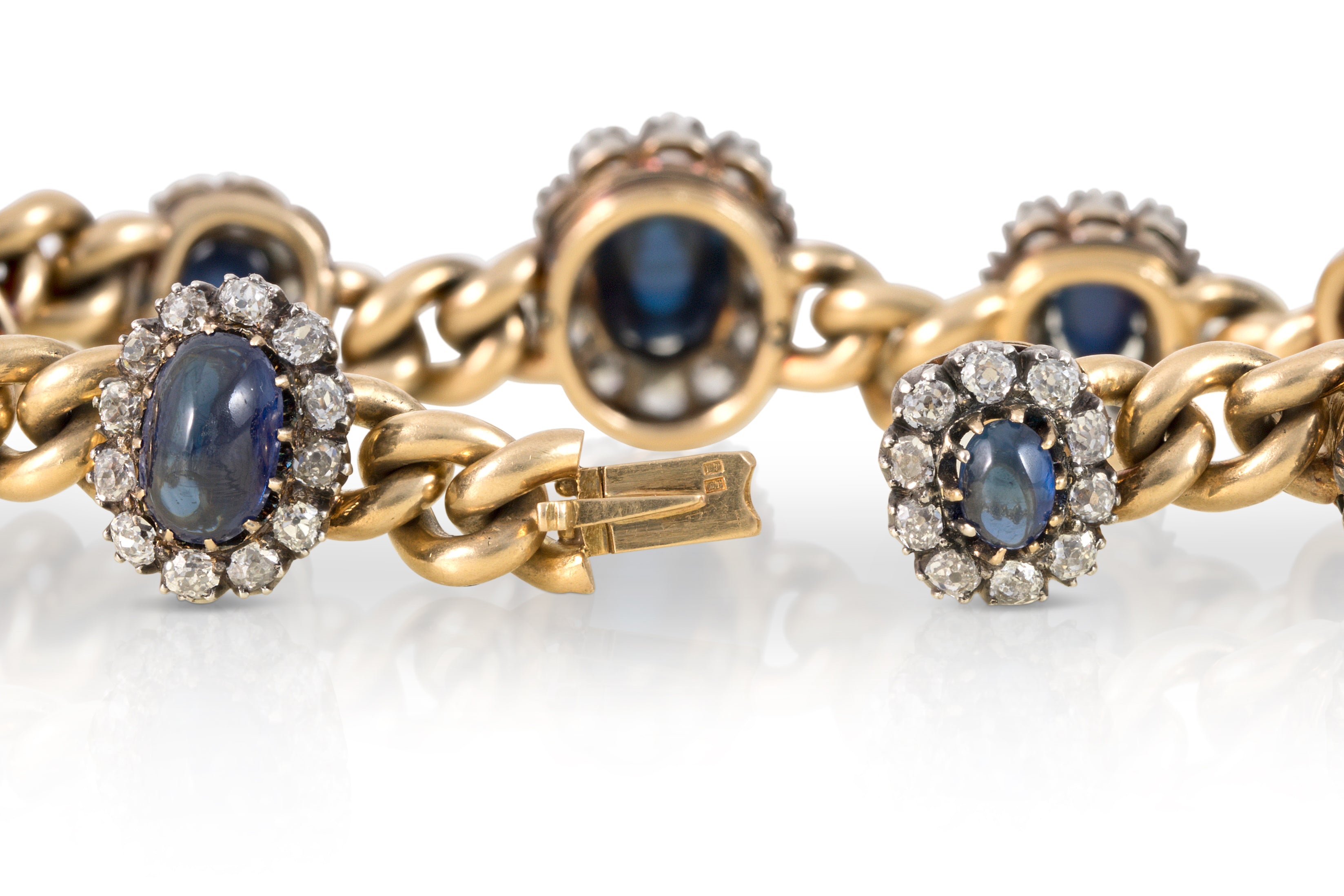 Russian Sapphire and Diamond Bracelet