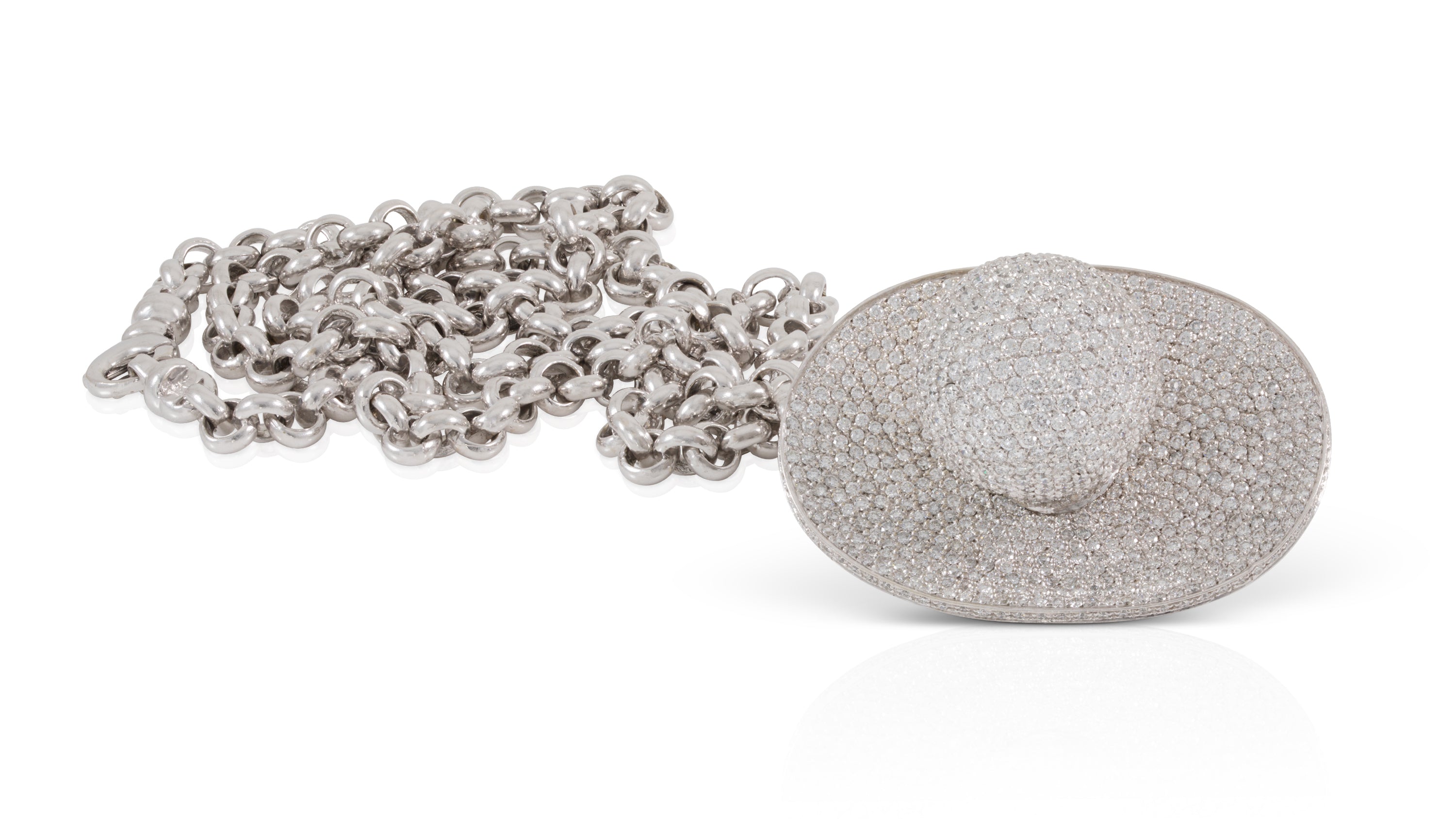Diamond Pacifier Pendant with Chain