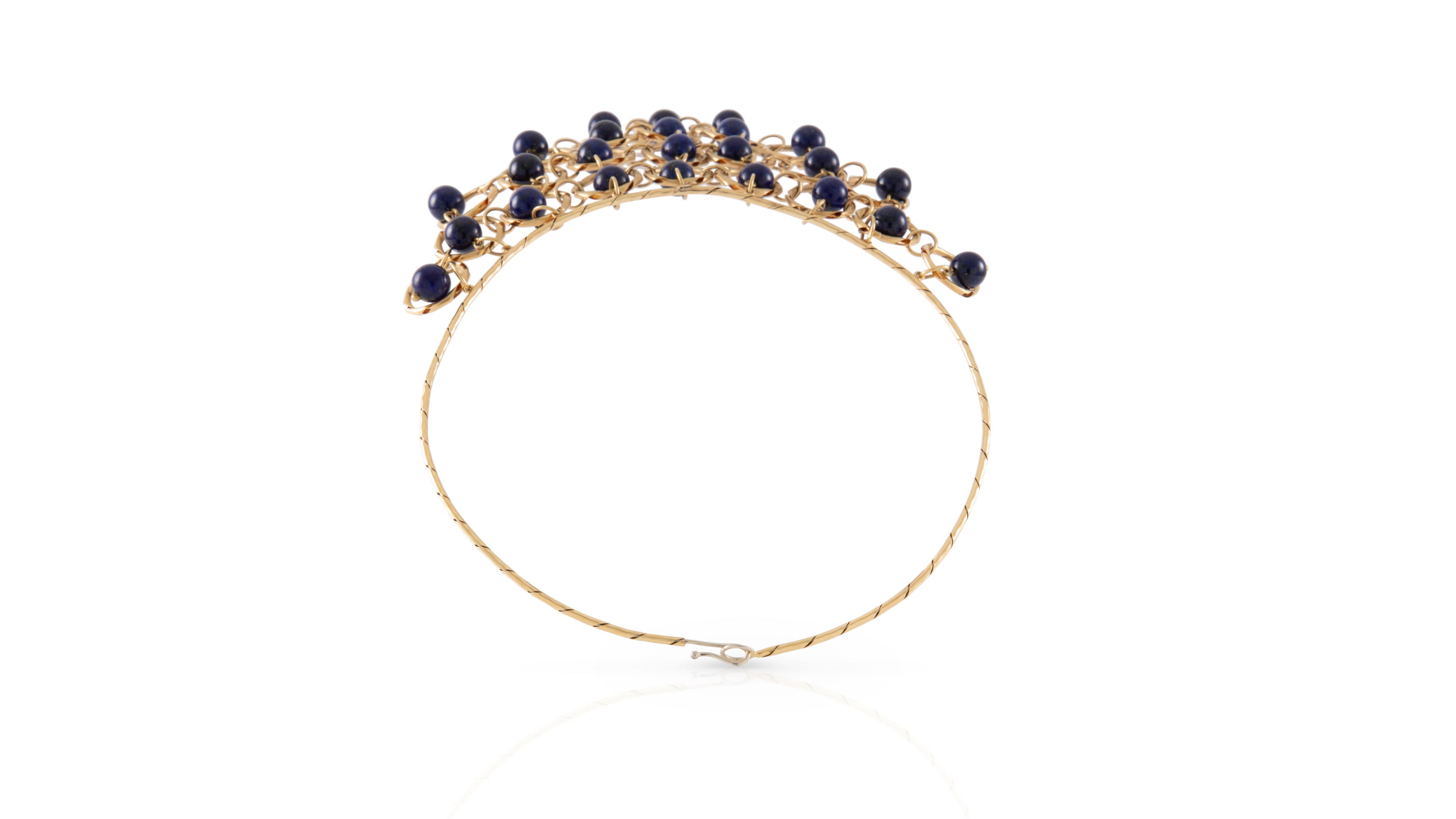 Lapis Bead Gold Necklace