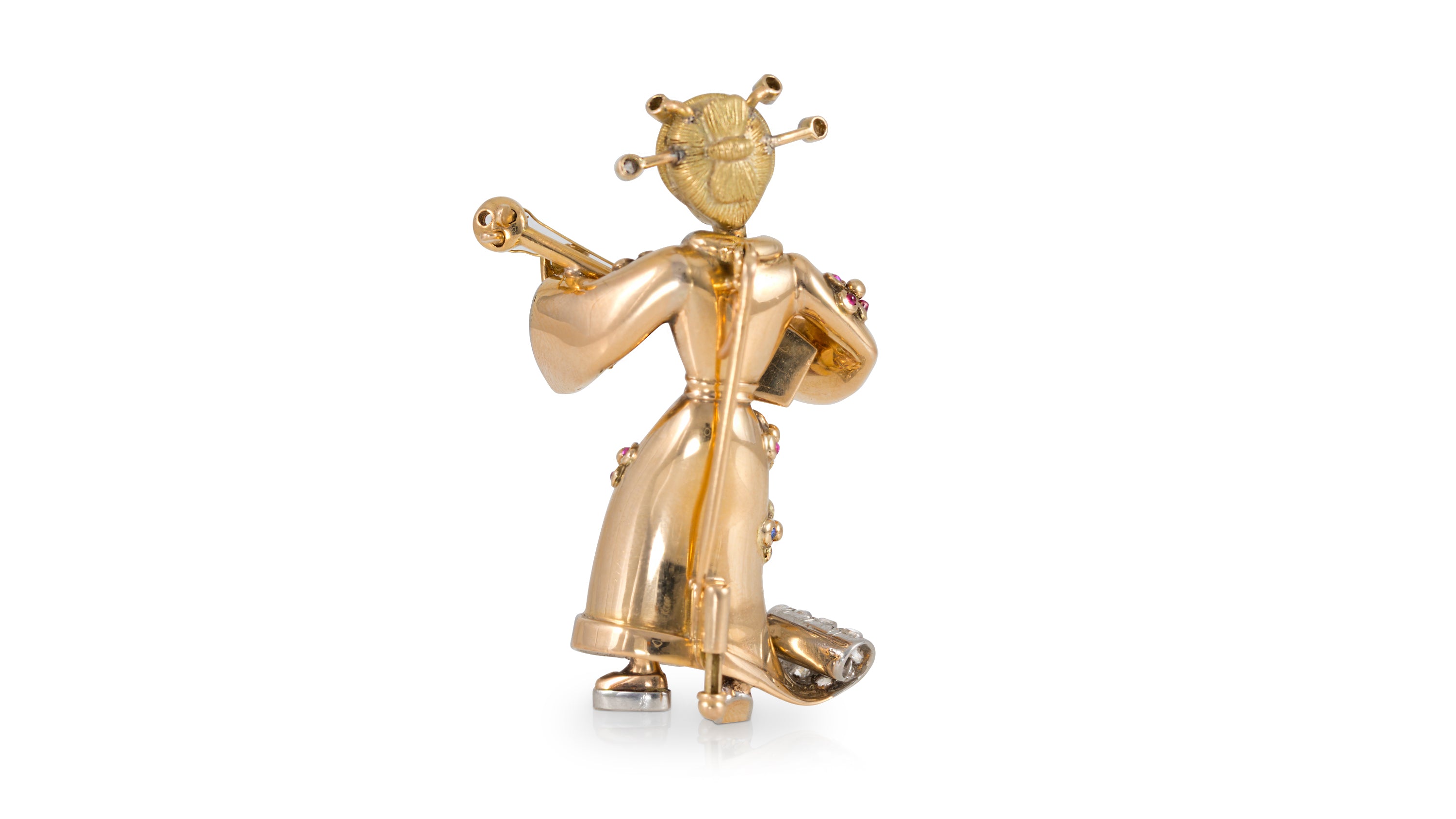 Asian Lady Musician Pin