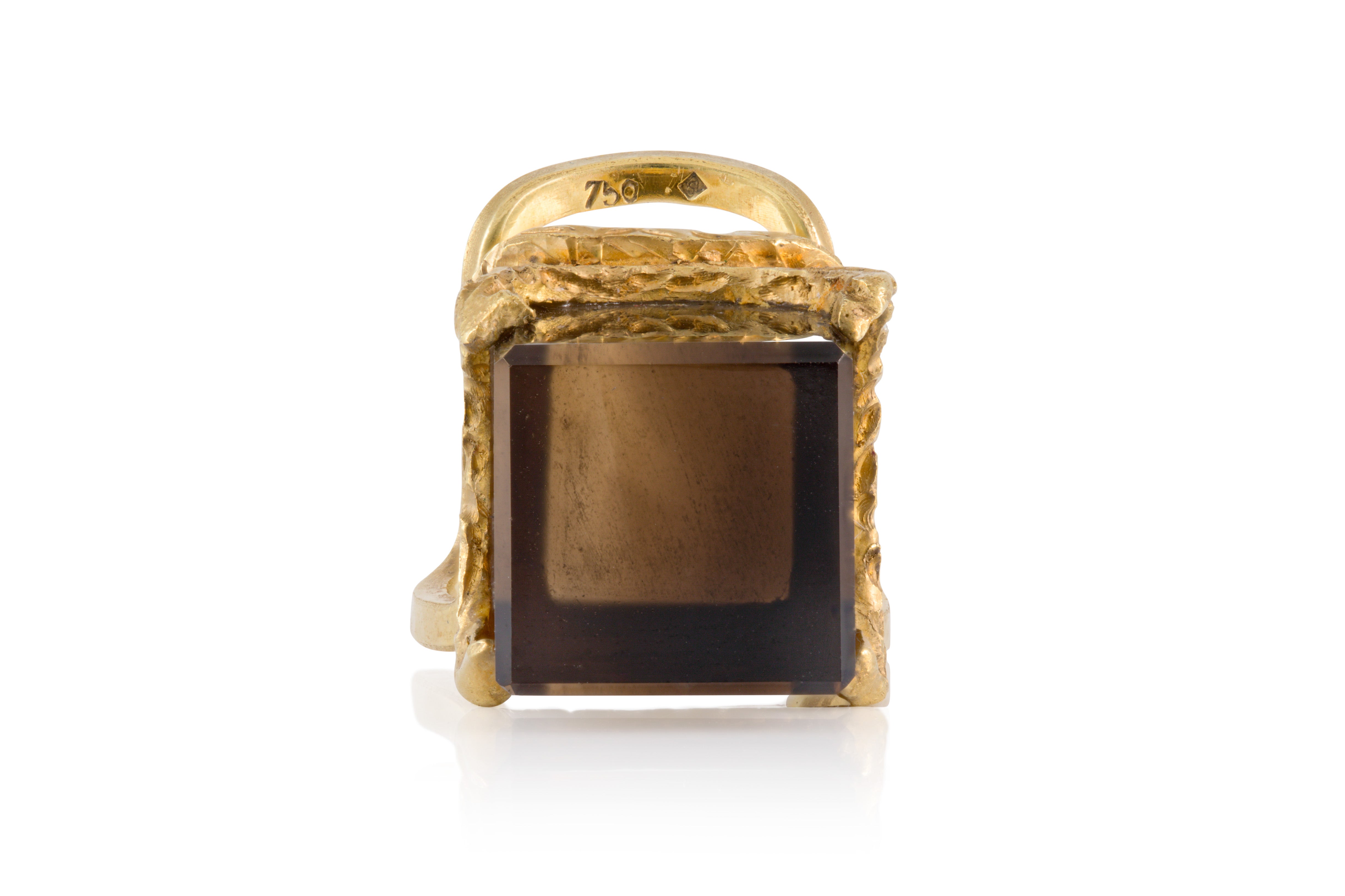 H. Stern Smoky Quartz Cubic Ring