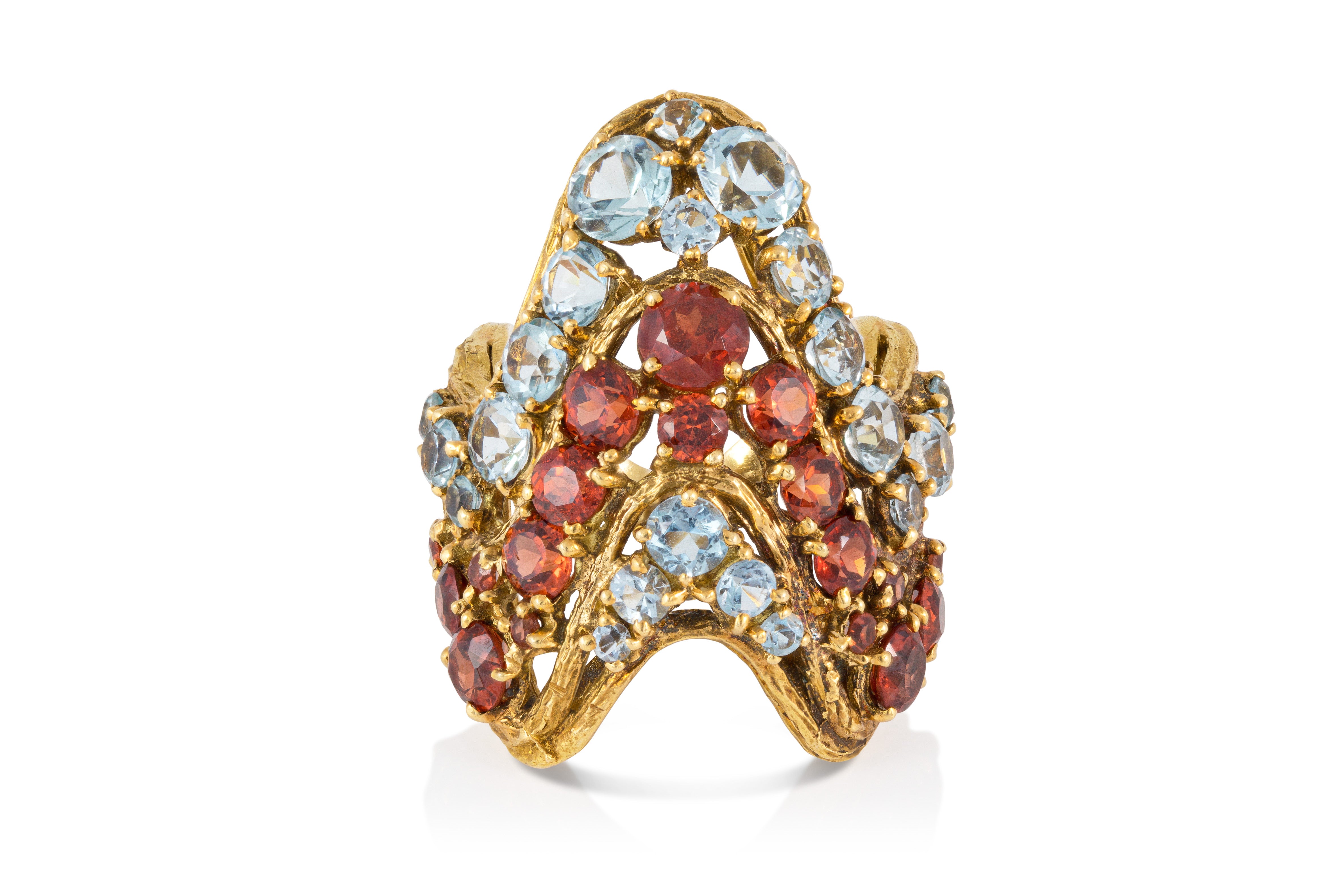 H. Stern Aquamarine and Citrine Ring
