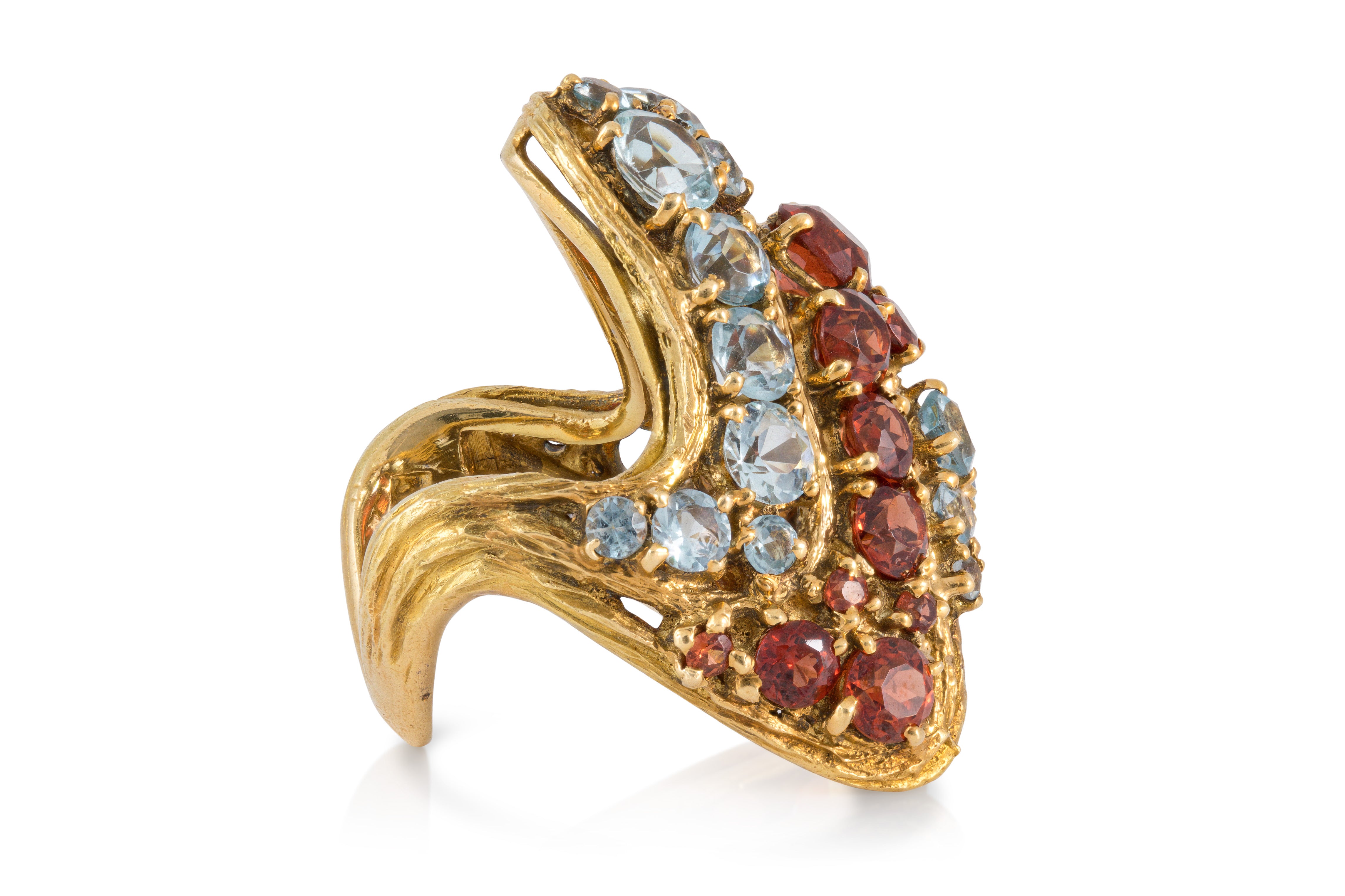 H. Stern Aquamarine and Citrine Ring