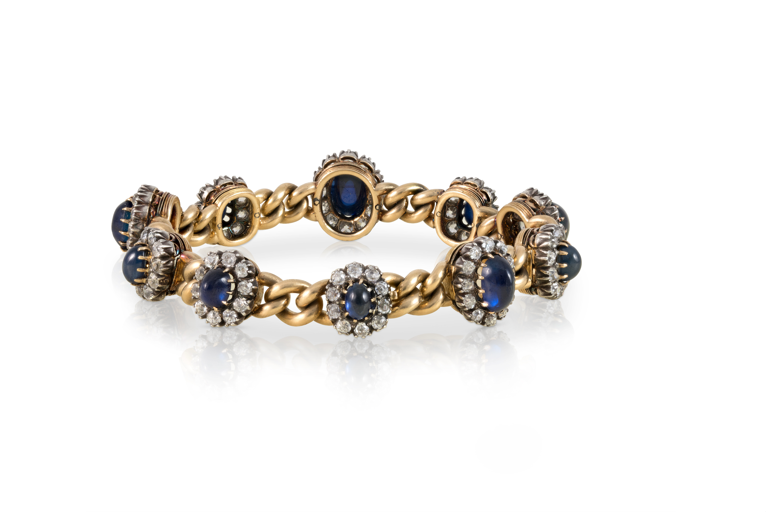 Russian Sapphire and Diamond Bracelet