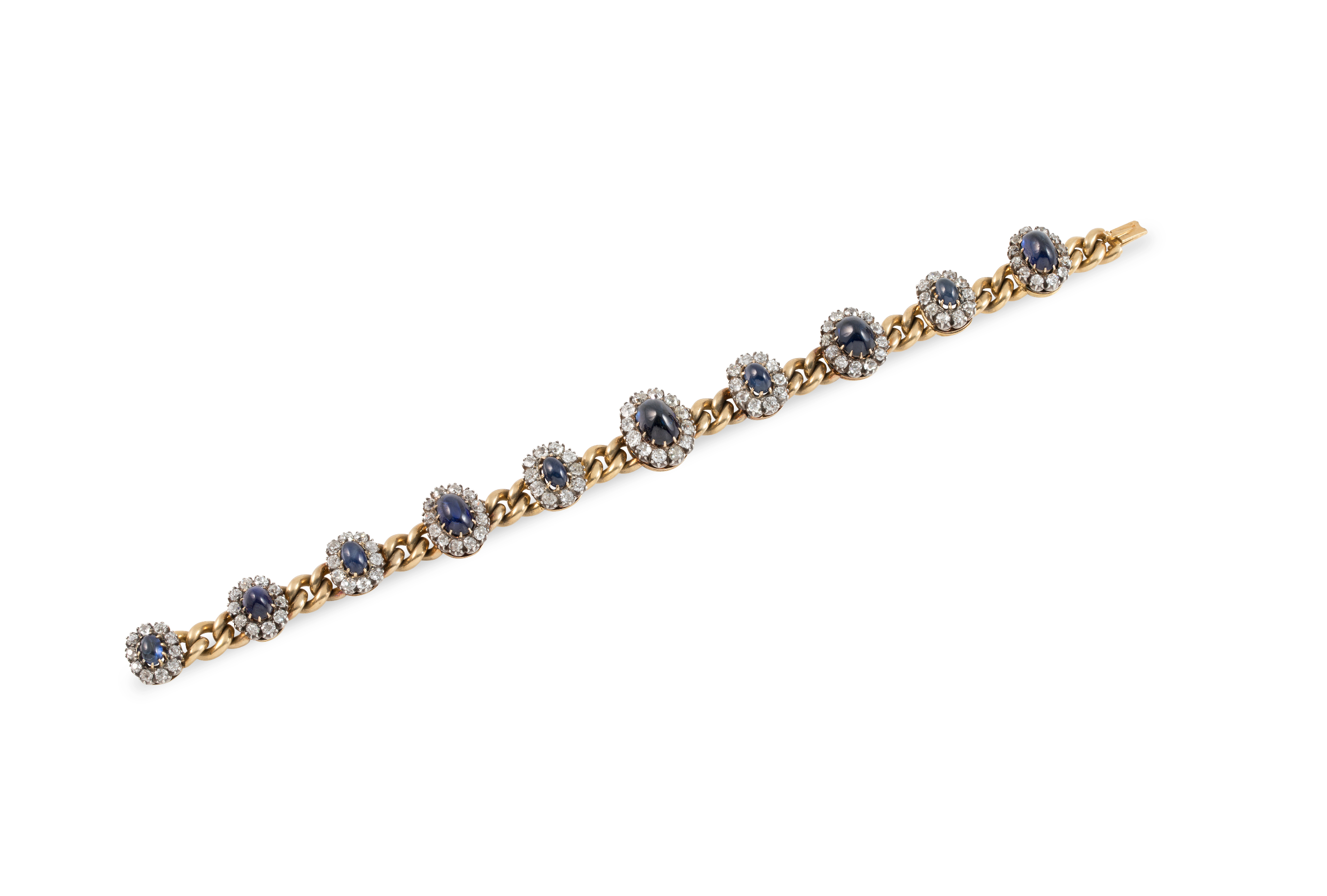 Russian Sapphire and Diamond Bracelet