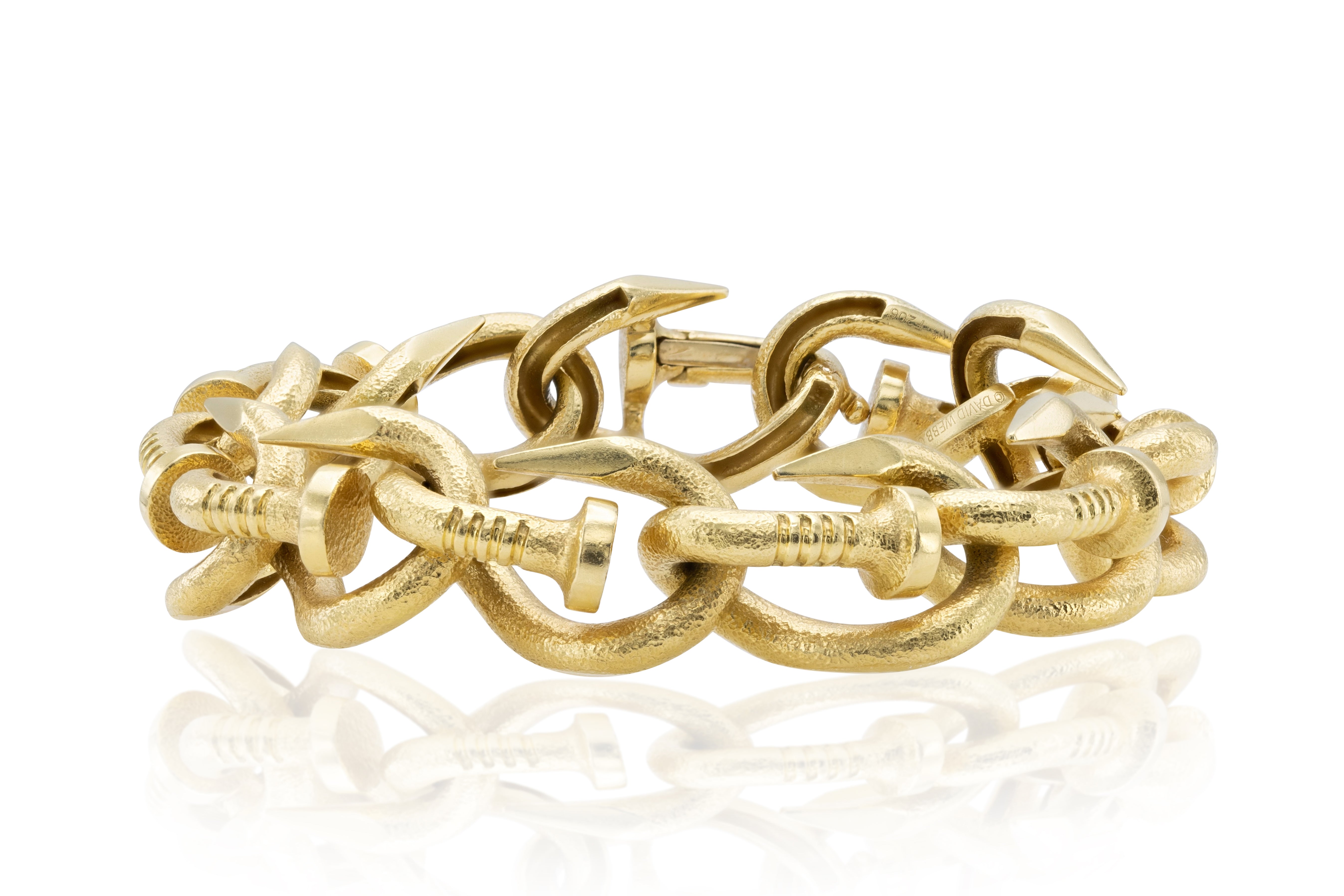 David Webb Nail Chain Bracelet